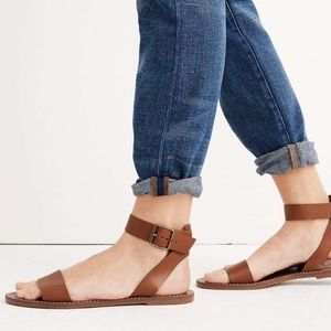 NIB Madewell Boardwalk Ankle-Strap Leather Sandal